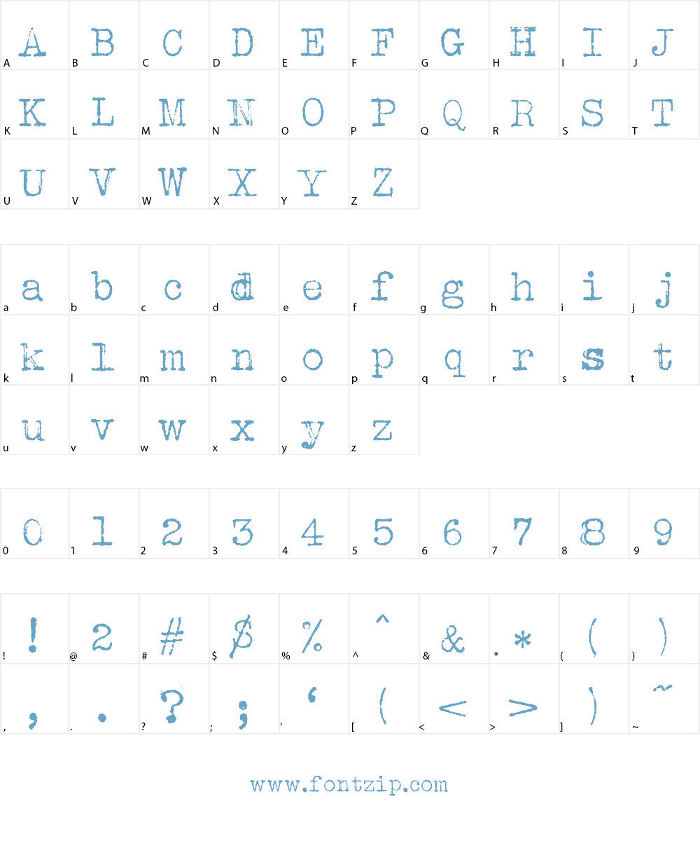 Albertsthal Typewriter Font Character